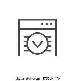Überprüftes Symbol für die Rahmenlinie der überprüften Website