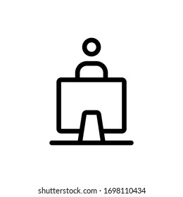 Verified work for home computer people Icon, Logo, Vector