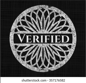 Verified written on a blackboard