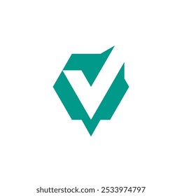 Verify Letter V Logo design vector template