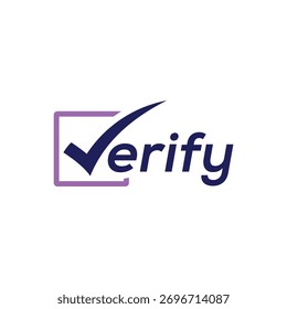 verificar o design do logotipo, modelo gráfico de símbolo quadrado