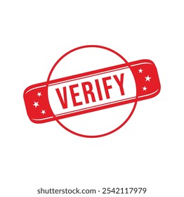 Verifique el diseño del sello de goma. ILUSTRACIÓN VECTORIAL. 