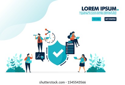 verify for safety protection and security quality guarantees. survey to submit claims on insurance. simple tick symbol vector illustration for landing page, web, banner, mobile apps, flyer, poster, ui