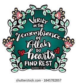 Verily in the remembrance of Allah do hearts find rest