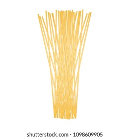 Vermicelli mockup. Realistic illustration of vermicelli vector mockup for web design isolated on white background