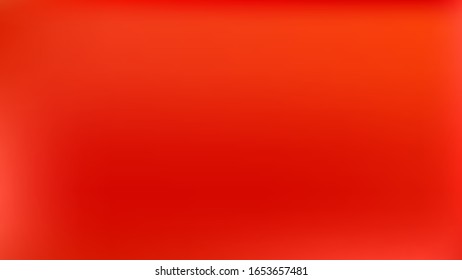Vermilion colored abstract gradient mesh Background. Plain texture. Easy to edit pristine color vector illustration. Pristine banner template. Cool trendy fantasy.  Magic style blur.