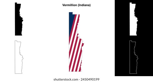 Vermillion County (Indiana) Landkarte zusammengestellt