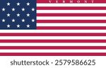 Vermont (1804-1837) Flag Vector Illustration Premium Quality