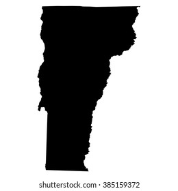 Vermont black map on white background vector