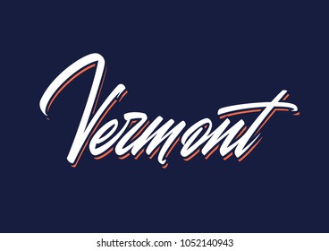 Vermont brush vector lettering element