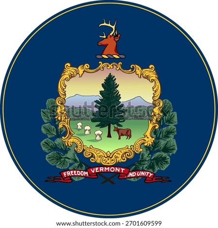 Vermont Circle Flag, Vermont Flag Icon