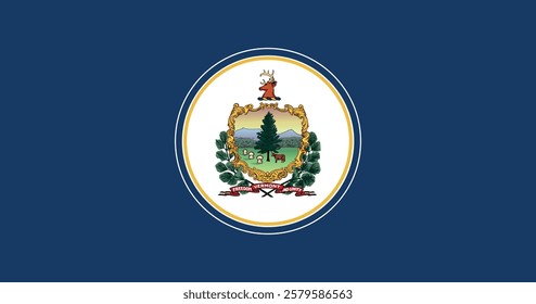 Vermont (Early 1920's) Flag Vector Illustration Premium Quality