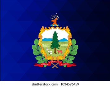 Vermont Flag vector illustration. Vermont Flag. National Flag of Vermont. Mosaic flag. Vector