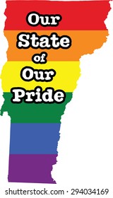 Vermont gay pride vector state sign