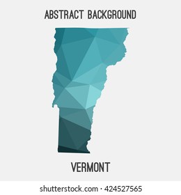 Vermont map in geometric polygonal style.Abstract tessellation,modern design background. Vector illustration EPS8