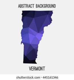 Vermont map in geometric polygonal,mosaic style.Abstract tessellation,modern design background. Vector illustration EPS8