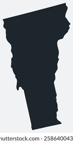 Vermont map. Just a simple border map. Shape of the state. Flat blank Vermont outline. Vector boundary illustration.
