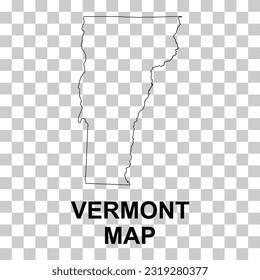 Vermont map shape, united states of america. Flat concept icon symbol vector illustration .
