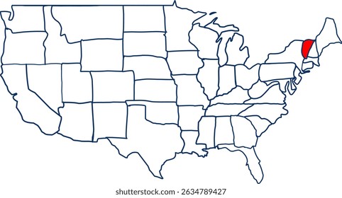 Vermont map , USA map Highlighting Vermont Country,