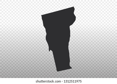 Vermont Map - USA, United States of America map, World Map International vector template isolated on transparent background - Vector illustration eps 10