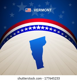Vermont map vector background