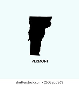 Vermont Map Vector Stock Image.