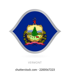 Vermont national team flag in style for international basketball competitions. Vector sign.