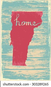 Vermont nostalgic rustic vintage state vector sign