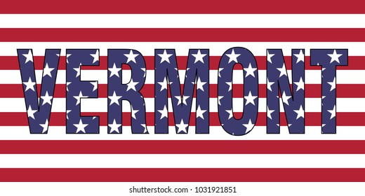 Vermont on USA flag