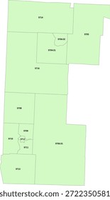 Polígono do Vetor do Condado de Bennington em Vermont, baseado nos Dados do Censo de 2020 do Tiger