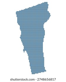 Vermont state Blue Dotted Map