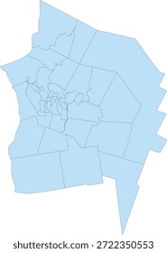 Vermont State Chittenden County Vektor Zensus Tract Polygon basierend auf Tiger 2020 Census Data