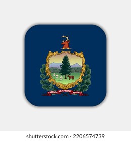 Vermont state flag. Vector illustration.