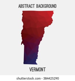 Vermont state map in geometric polygonal style.Abstract tessellation,modern design background. Vector illustration EPS8