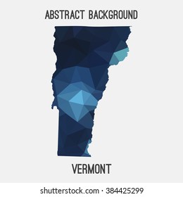 Vermont state map in geometric polygonal style.Abstract tessellation,modern design background. Vector illustration EPS8
