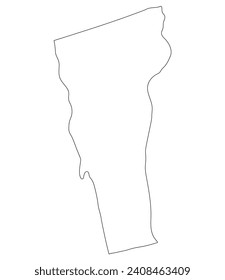 Vermont state map. Map of the U.S. state of Vermont.