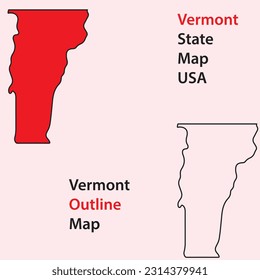 vermont state map of usa