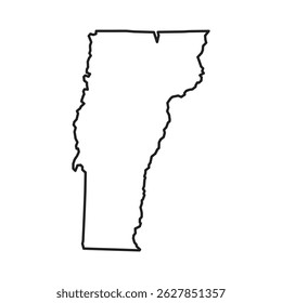 Vermont State Outline Vector Map