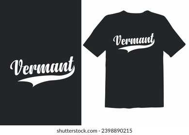 VERMONT STATE VARSITY SCRIPT VINTAGE SPORTS JERSEY STYLE T SHIRT DISEÑE