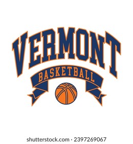 Vermont typography design vector, usa state shirt design vector. Jersey design vector, T-shirt design for usa 