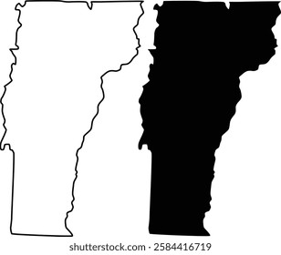 Vermont U.S. State Map Icon design on white background