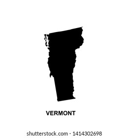 vermont - usa map icon vector design template