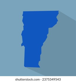 Vermont USA state vector icon with shadow effect.