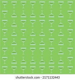 Vermouth glass seamless pattern, great design for any purposes. Doodle style. Hand drawn image. Color repeat template. Party drinks concept. Freehand drawing. Cartoon sketch graphic draft. Vector.
