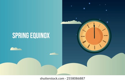 The vernal equinox falls on March 20. In the northern hemisphere, the day becomes longer than the night.