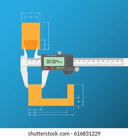 Vernier Caliper with Dimension Engineer CNC milling Cutting Precise Rule