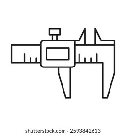 Vernier Caliper Icon Isolated On White Background