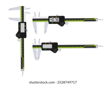 caliper vernier em um fundo branco.