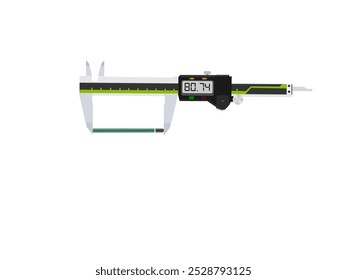 Pinza Vernier sobre fondo blanco.