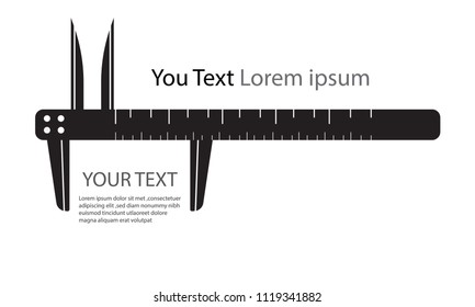 Vernier Caliper options linear icon. build and repair, sliding scale sign , a linear pattern on a white background. Vector isolated outline drawing Cartoon concept  illustration.